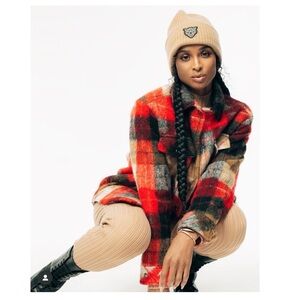 Lita By Ciara Cozy Cabin Outdoor Wool Blend Plaid Lover Shirt Jacket Shacket S